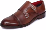 Double brown monk strap men shoes designer dress shoe for men Wholesale Men Casual Dress Shoes - Image 2