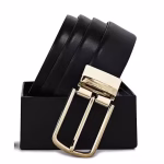 Hot selling 2024 fashionable double sided automatic buckle genuine leather man belt direct from factory - Image 4