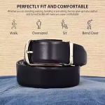 Hot selling 2024 fashionable double sided automatic buckle genuine leather man belt direct from factory - Image 3