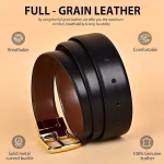 Hot selling 2024 fashionable double sided automatic buckle genuine leather man belt direct from factory - Image 5