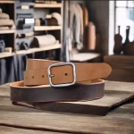 Custom Fitted Heavy Duty Solid Genuine Leather Belt for Men Women Kids-Plain Leather Belts with Steel Buckle Pakistan Gift - Image 5