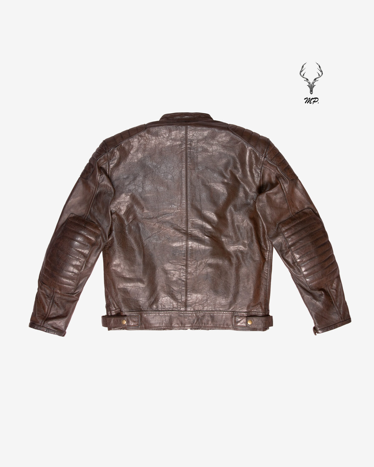 MP Midnight Motova Full Grain Distressed Motorbike Leather Jacket for Racers & Riders - Image 14