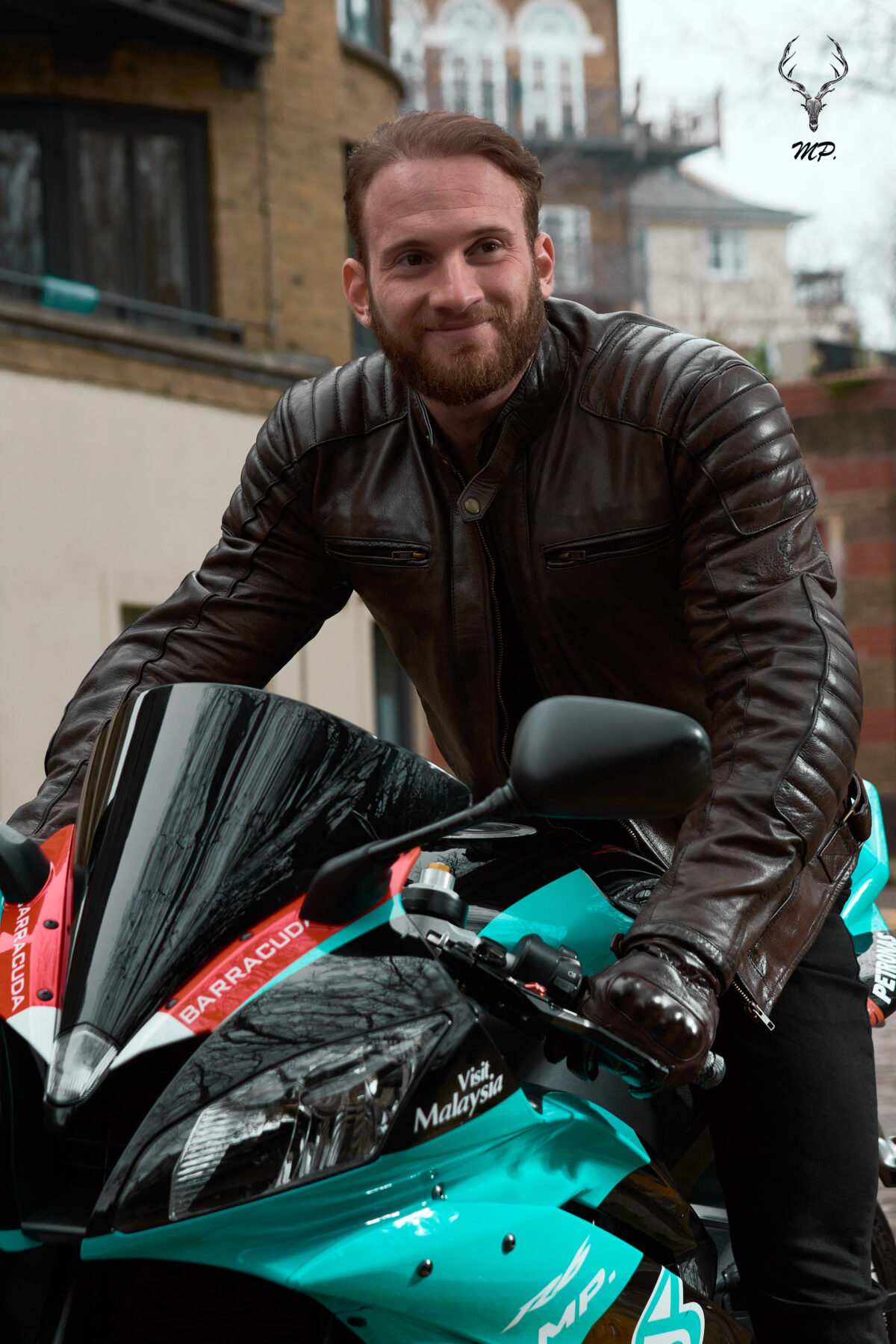 MP Midnight Motova Full Grain Distressed Motorbike Leather Jacket for Racers & Riders - Image 5