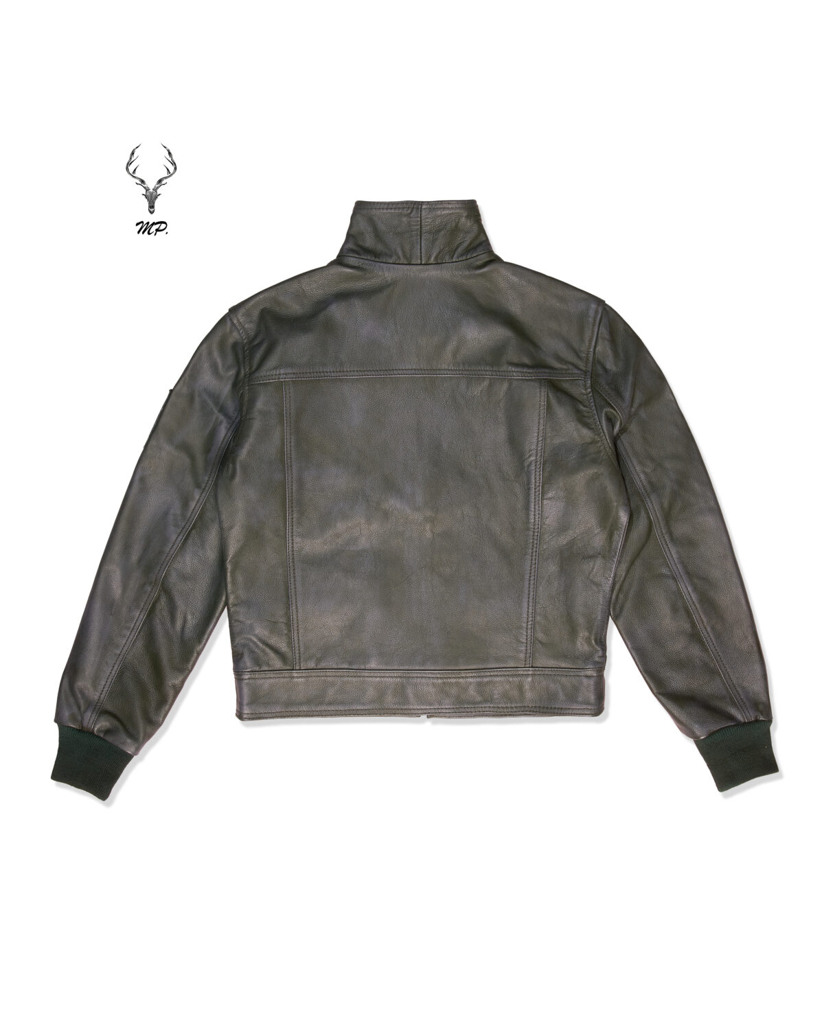 MP Blush Belle Dark Olive Waxed Oiled Leather With Royal Garden Branded Satin Aniline Leather - Image 13