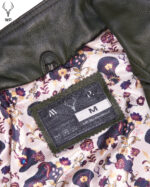 MP Blush Belle Dark Olive Waxed Oiled Leather With Royal Garden Branded Satin Aniline Leather - Image 14