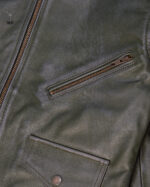 MP Blush Belle Dark Olive Waxed Oiled Leather With Royal Garden Branded Satin Aniline Leather - Image 16